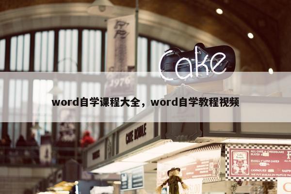 word自学课程大全，word自学教程视频