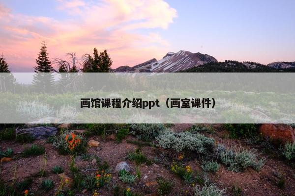 画馆课程介绍ppt（画室课件）