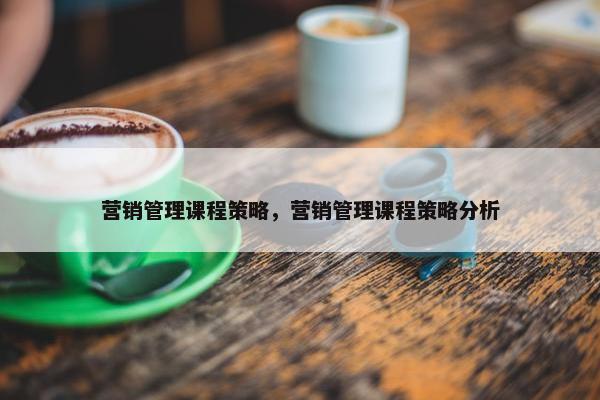 营销管理课程策略，营销管理课程策略分析