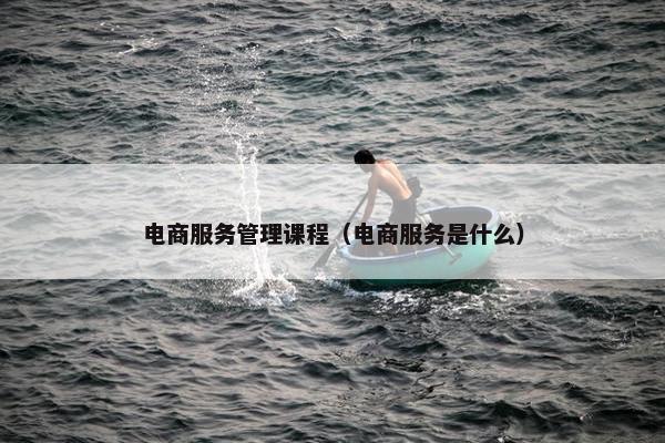 电商服务管理课程（电商服务是什么）