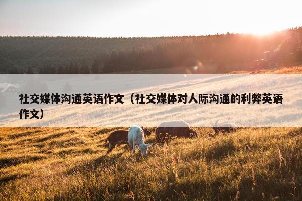 社交媒体沟通英语作文（社交媒体对人际沟通的利弊英语作文）