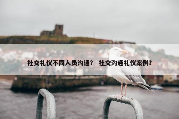 社交礼仪不同人员沟通？ 社交沟通礼仪案例？