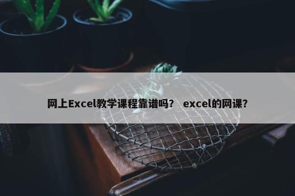 网上Excel教学课程靠谱吗？ excel的网课？