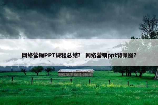 网络营销PPT课程总结？ 网络营销ppt背景图？
