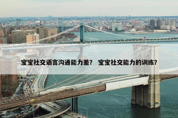 宝宝社交语言沟通能力差？ 宝宝社交能力的训练？