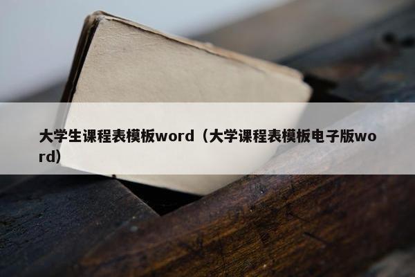 大学生课程表模板word（大学课程表模板电子版word）
