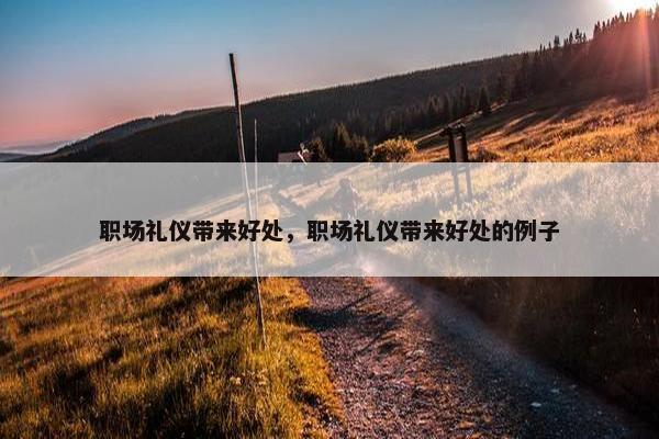 职场礼仪带来好处，职场礼仪带来好处的例子