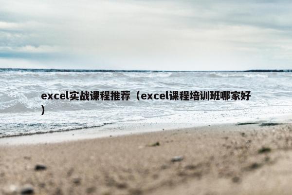 excel实战课程推荐（excel课程培训班哪家好）