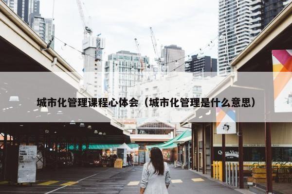 城市化管理课程心体会（城市化管理是什么意思）